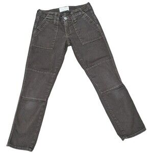 True Religion Joyce military skinny surplus cropped army green revolve size 24